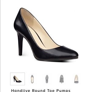 New Nine West Black Leather Pumps